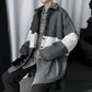 Sweater Cardigan Coat Men's Loose Stitching Color Thickened Knitted Cardigan Coat Warm and Comfortable Breathable Men's Sweater