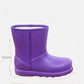 Rain Boots Women Waterproof Work Shoes for Girls Mid-calf Water Shoes Winter Plush Warm Rain Boots with Fur EVA Anti Slip Solid