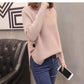Autumn Winter Half Turtleneck Pullover Sweater Women's Short Long Loose Bottoming Shirts