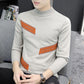 2019 Autumn Winter Fashion Brand Clothing Men's Sweaters Men Pullover Contrast Color Knitted Sweater