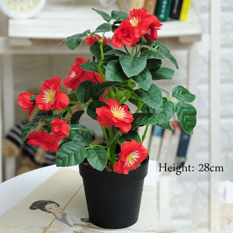 Plastic Flower Silk Flower Artificial Flower Furnishings Living Room Table Decoration Floristry Plant  Small Potted Bonsai Floor Decoration