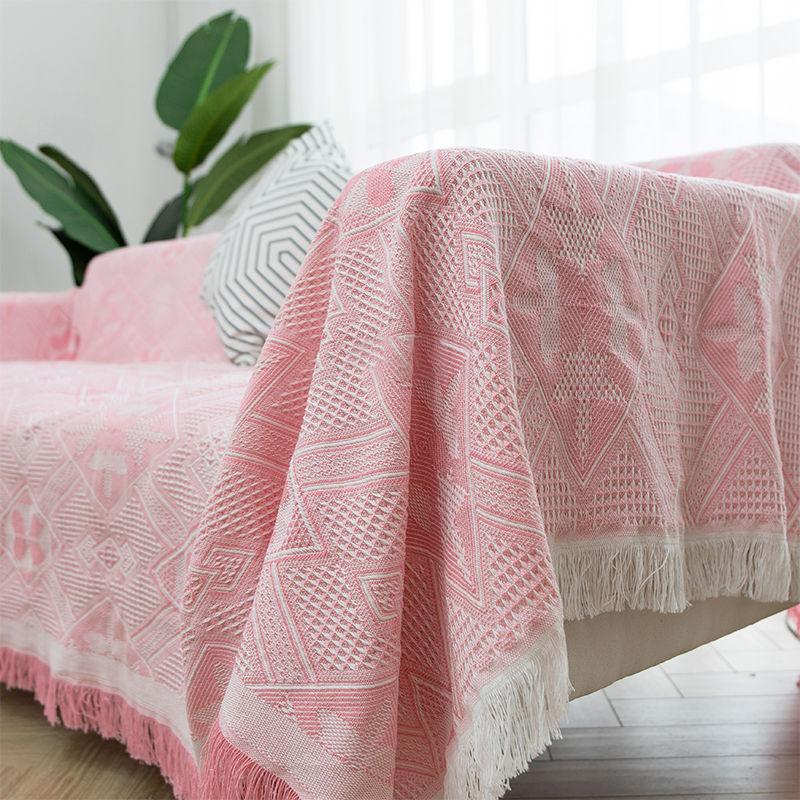The Sofa Blanket Can Be Used on Both Sides of The Nordic Style Sofa Towel Sofa Cover Four Seasons Universal Sofa Cushion Dust Cloth