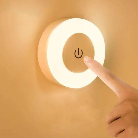 Touch Mini Eye Protection Night Light Student Dormitory Charging and Plug-in Dual-use Wireless Adsorption Atmosphere Light Bedroom Artifact