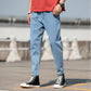 Straight Loose Jeans Men's Versatile Thin Trousers Male Students Summer Cropped Trousers
