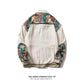 Chinese Embroidered Workwear Jacket Spring and Autumn Loose Lapel Youth Cardigan Top