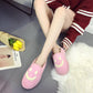 Snow Boots Women's Short Tube Warm Winter Plus Velvet All-match Flat-bottomed Waterproof Lazy Cotton Shoes Bread Shoes