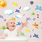 Color Children 'S Wall Stickers Warm Three -Dimensional Birds Groups Wallpaper Removable