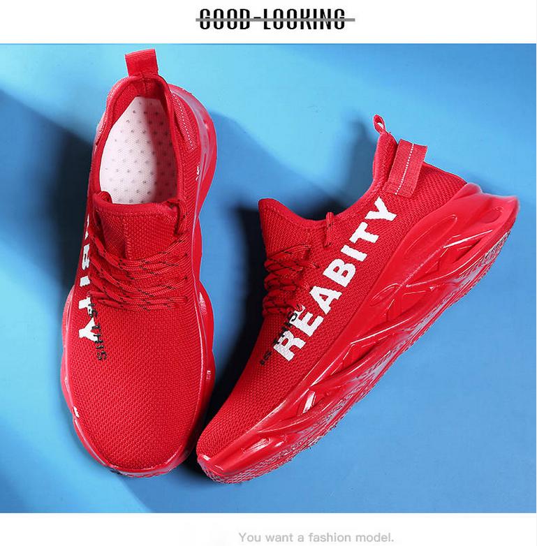 Men Running Shoes Flying Woven Sneakers Mesh Breathable Light Weight Sports Shoes Male Footwear