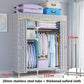 123cm Long Waterproof Clothes Rack 20mm Stainless Steel Storage Rack Cabinet Modern Coat Hanger