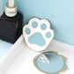 Cat Paw Mini Makeup Mirror Alloy Holiday Gift Women Girl Portable HD Makeup Mirror Irregular Shape