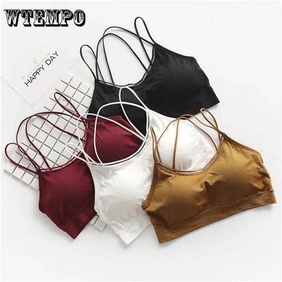 Push Up Sports Bra High Impact Running Padded Women Sexy Seamless Brassiere Workout Gym Top Tank