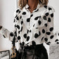 Womens Elegant Ruffle Blouse Shirts Polka Dot Leopard Blouses Femme 2022 Summer V-Neck Long Sleeve Casual Tops Dropshipping