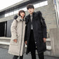 Thick White Duck Down Jacket Men's Mid-length Over-the-knee Youth Plus Size Casual Jacket Trend Must-have
