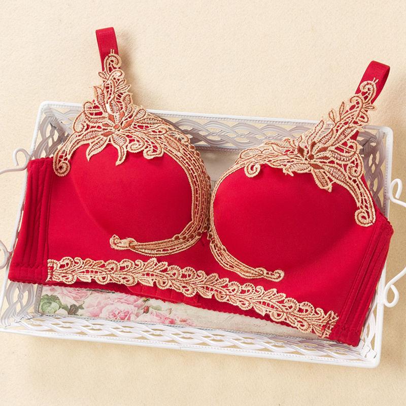 Big Size Bra for Women Bra Underwired Gather Sexy Lace Underwear Breathable Big Cup Push Up Bra