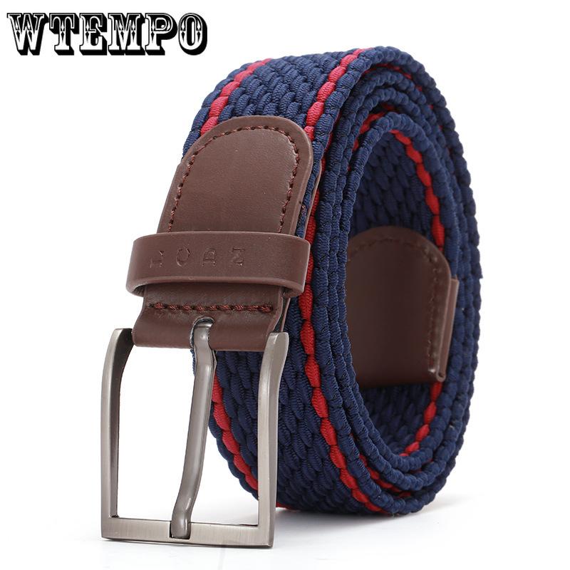 Men /women Belt High Quality Nylon Braided Elastic Belt  Outdoor Sport Simple Practical