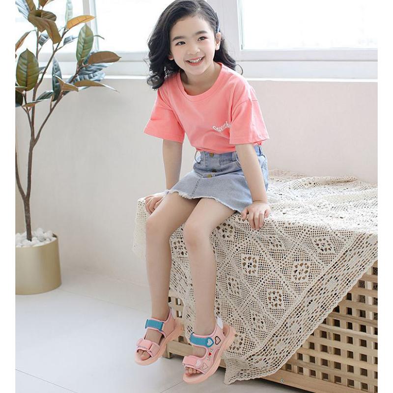 Girls' Sandals  Summer Big Children's Fashion Princesses Little Girls Soft Bottom Non-slip, Open Toe Lightweight  Breathable Children's Beach Sandals