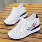 Women Summer Fashion White Hollow Sneakers Breathable Student Sport Running Shoes