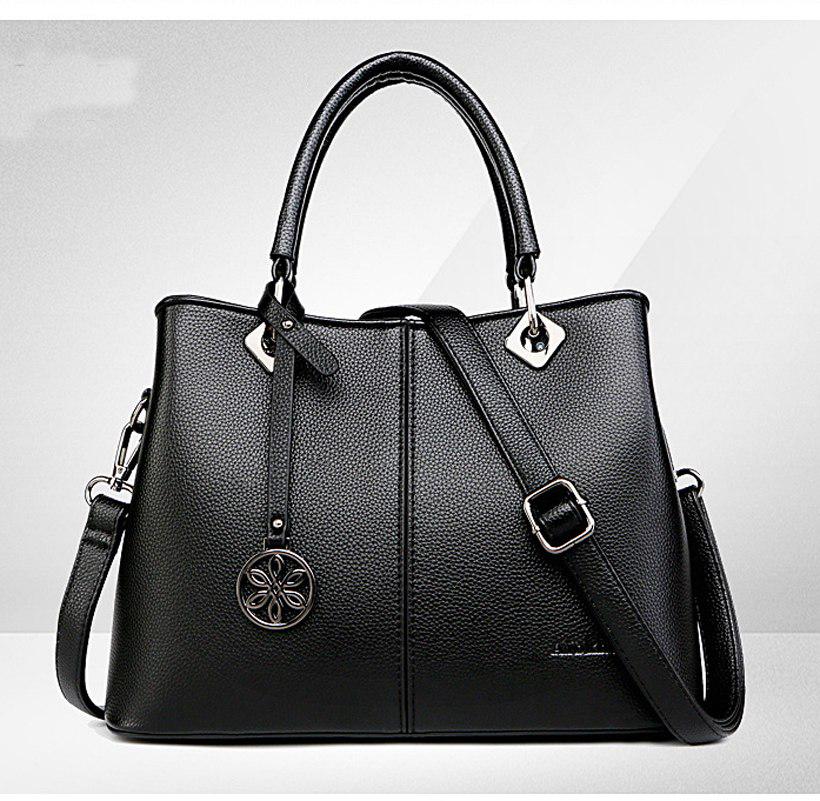 Luxury Women Cow Leather Handbag Pendant Ladies Fashion Tote Genuine Leather Shoulder Messenger Cros