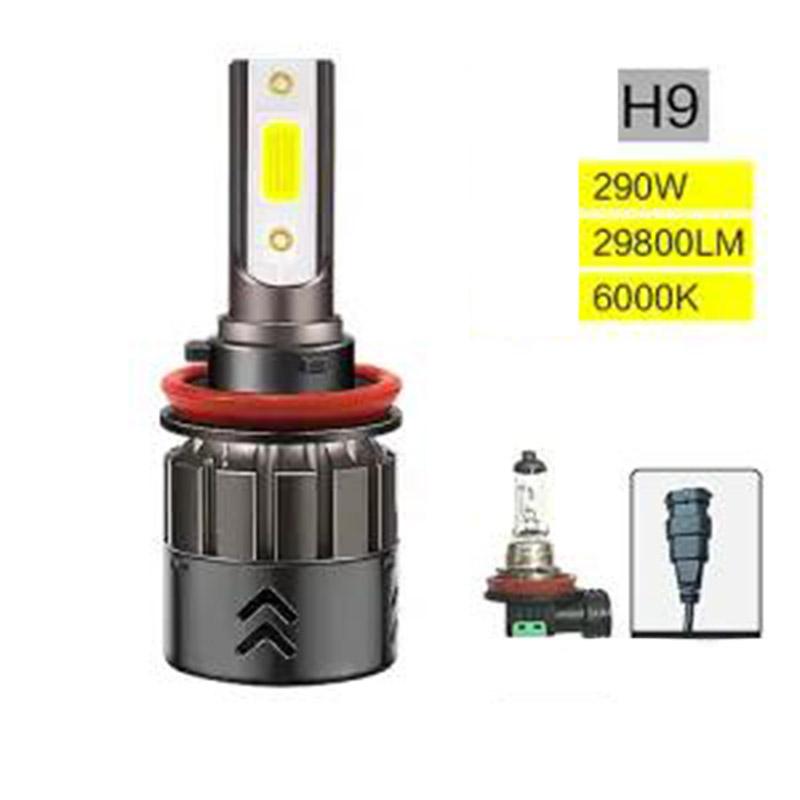 Front Lighting Car Headlights Strong Light Super Bright Car Bulb Accessories 12V24V 290W/330W H1 H4 H7 Far and Near Light Integrated 9005 9006 9012