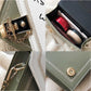 Women PU Box Bag Chain Letters Clutch Purse Shoulder Crossbody Bags Contrasting Color Stitching Design