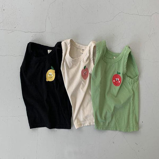 Summer Children Boys and Girls Baby Cute Casual Cotton T-shirt Shorts Two-piece Baby Sleeveless Vest Cover