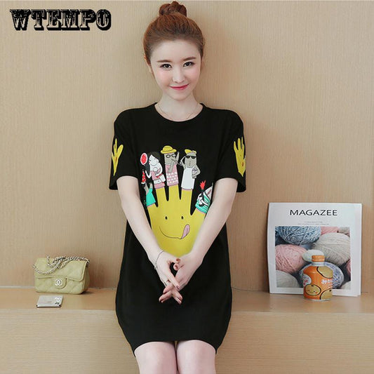 Brand Summer Large Size  Dress Ladies Casual Loose Dress