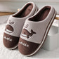 Autumn and Winter Cotton Slippers Men's and Women's Slippers Indoor Warmth Flat-bottomed Cotton Shoes with Bear Pattern