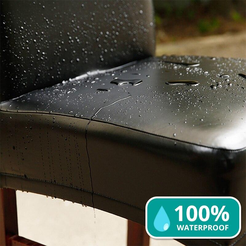 2/4/6Pcs Waterproof Chair Cover PU Leather Fabric Chair Covers Big Elastic Seat Chair Covers Stretch Seat Case For Home Banquet