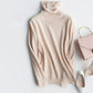 Autumn and Winter Knitted Hollow Wool Sweater Pile Pile Collar Bottoming Shirt Turtleneck Pullover  Blouse Women
