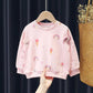 Girls' Sweaters Autumn Children's Outer Wear Pure Cotton Autumn Clothes Female Baby Round Neck Tops Spring Autumn Models