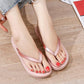 Flip-flops Ladies Casual Sandals and Slippers Women's Autumn and Summer Flip-flops Non-slip Thick-soled Student Simple Beach Shoes One Size Smaller
