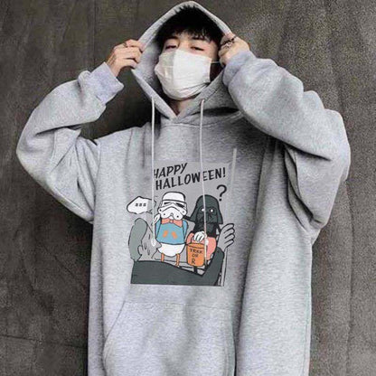 Sweater Men's Hooded Loose Spring and Autumn Thin Jacket Student Trend Couple Jacket