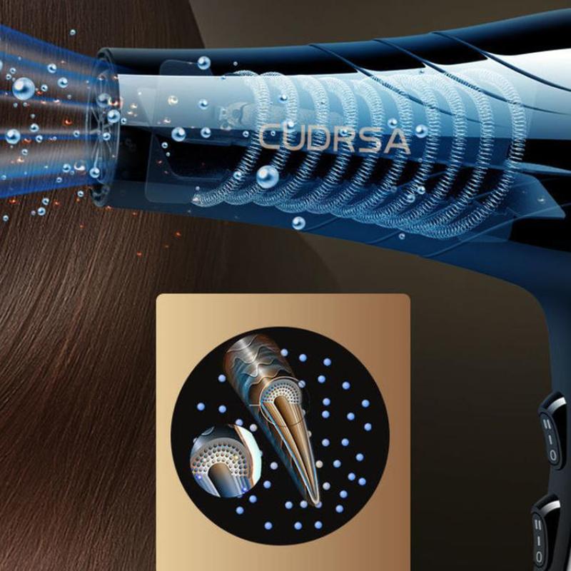 1200W Blu-ray Care Hair Dryer Set High Power Hot/cold Hair Dryer Barber Equipment for Home Hair Salon