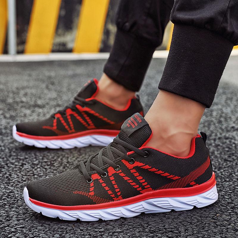Shoes Men's Sports Shoes Summer Hollow Mesh Running Shoes Lightweight Plus Size Deodorant Breathable Mesh Shoes