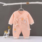 Newborn Baby Bandage One-piece Clothes Cotton Clothes Autumn and Winter Neonatal Long Sleeve Climbing Clothes Men's and Women's Baby Cotton Clothes