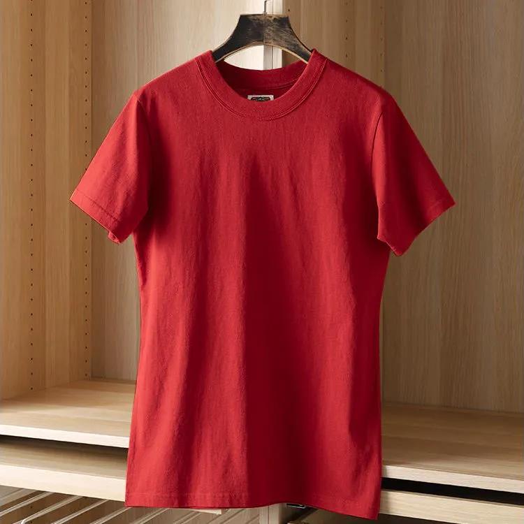 Colorful Solid Color Men Spring Summer  Fashion Style Short Sleeve  Cotton Casual T Shirts