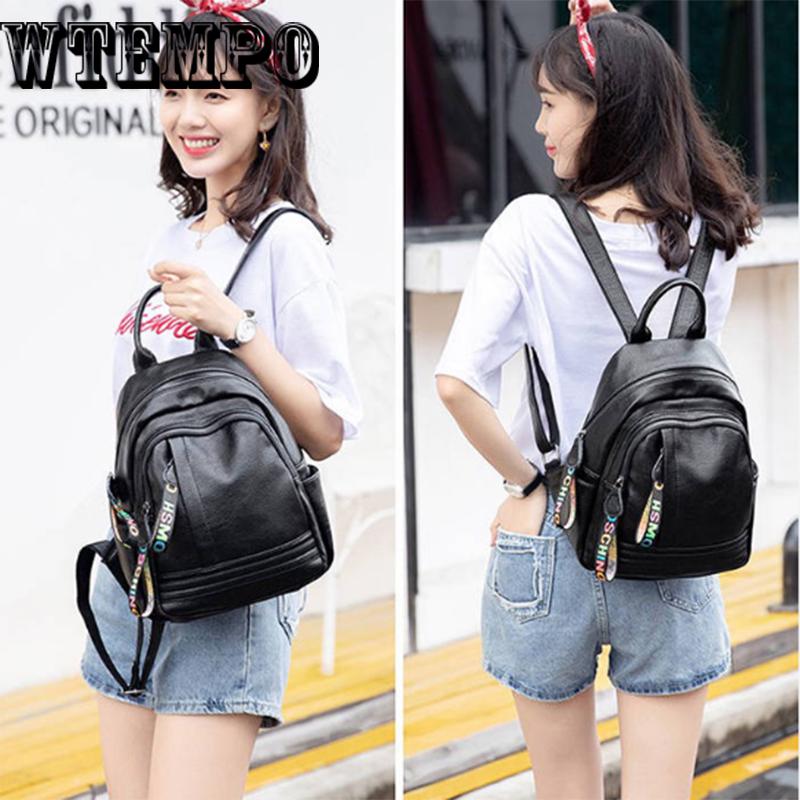 Women Backpack Leather Female Shoulder Bag Tassel Ladies Hand Bags Travel Bagpack Schoolbag Women