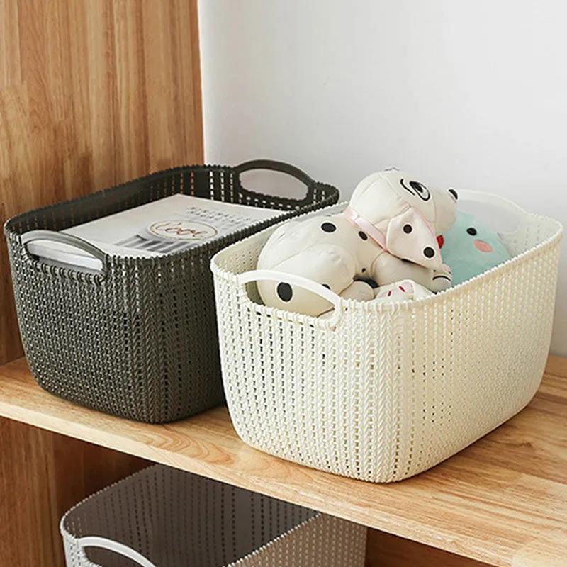 Imitation Vine Desktop Storage Basket Plastic Baskets Clothing Basket Bathroom Supplies Storage Basket