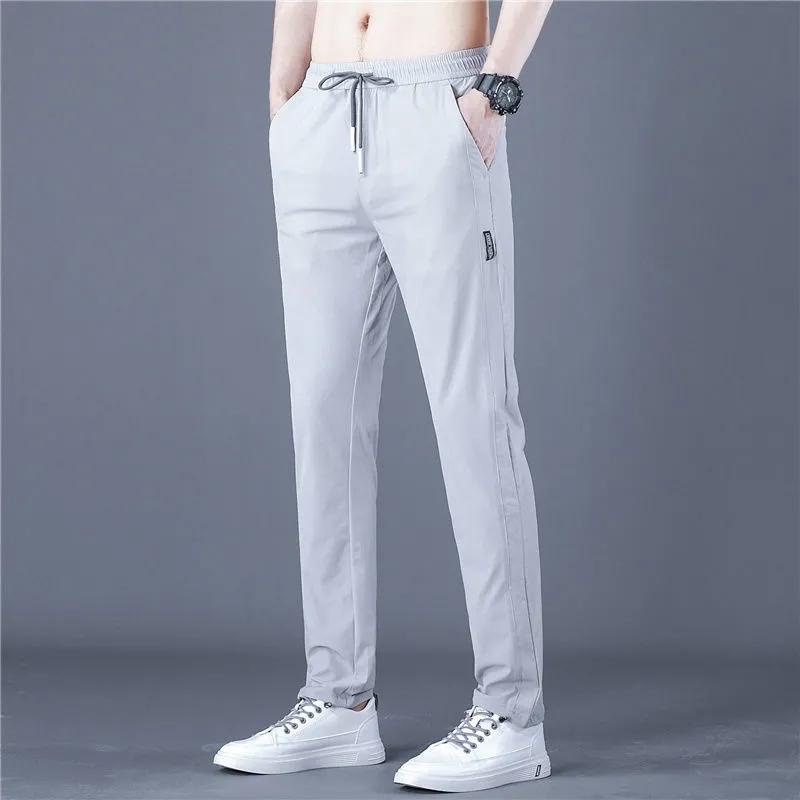 Spring Stretch Quick-drying Trousers Casual Pants Men's Sports Pants Plus Size Pencil Pants Loose Straight Pants