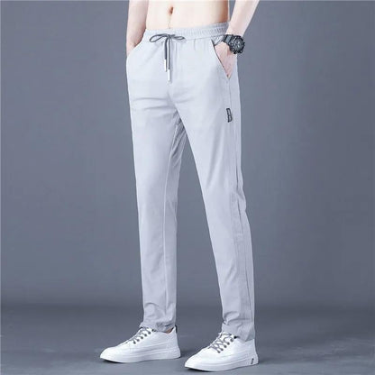 Spring Stretch Quick-drying Trousers Casual Pants Men's Sports Pants Plus Size Pencil Pants Loose Straight Pants
