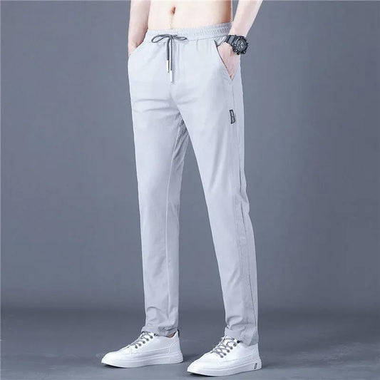 Spring Stretch Quick-drying Trousers Casual Pants Men's Sports Pants Plus Size Pencil Pants Loose Straight Pants
