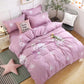 Washed Cotton Thickened Brushed Four-piece Set Simple Four-piece Couple Double Bed Bedding Set Student Dormitory Bed Sheet Quilt Cover
