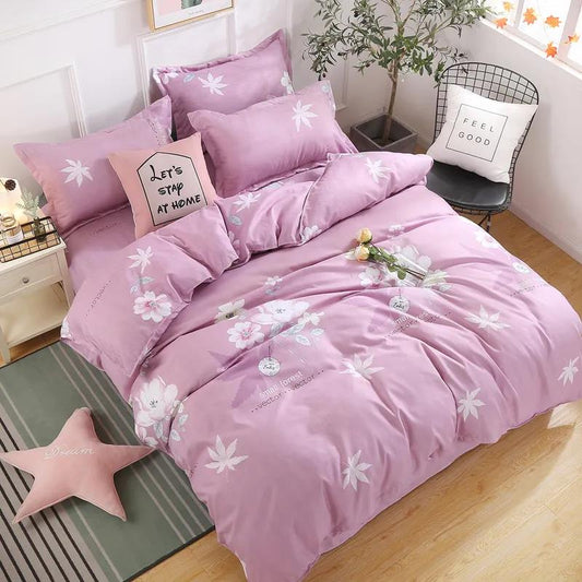 Washed Cotton Thickened Brushed Four-piece Set Simple Four-piece Couple Double Bed Bedding Set Student Dormitory Bed Sheet Quilt Cover