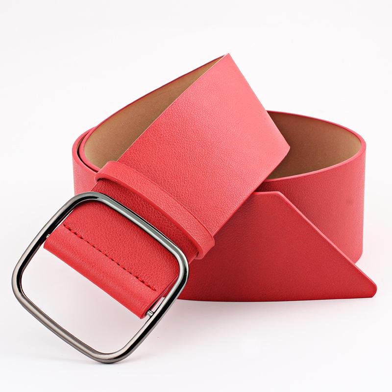 Concise Women Strap Pu Leather Casual All-match Women Waist Belt Wide Waistband