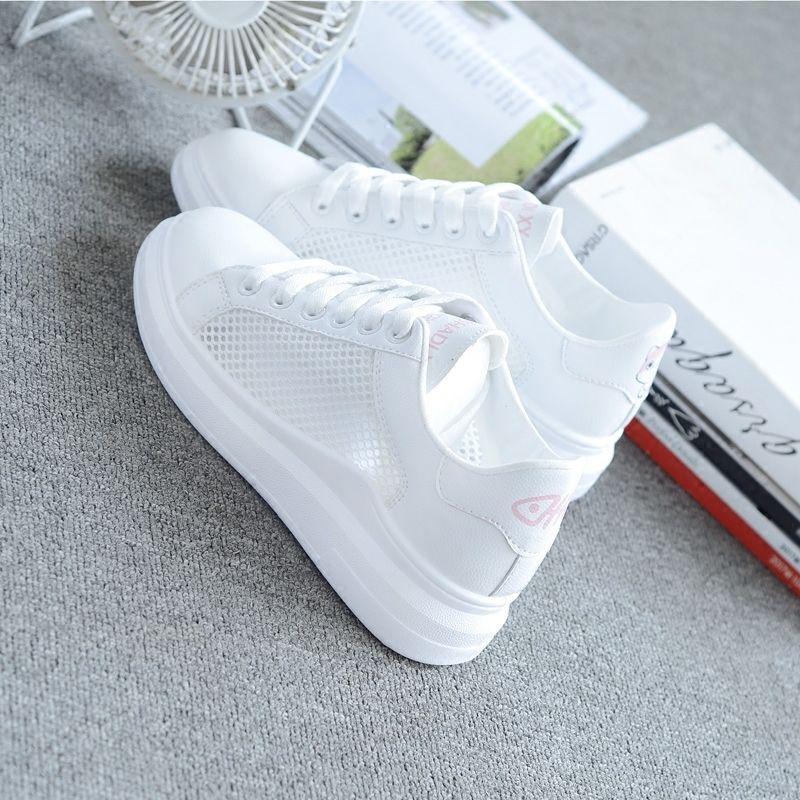Summer Breathable White Shoes Female Hollow Sports Student Net Shoes Breathable Women