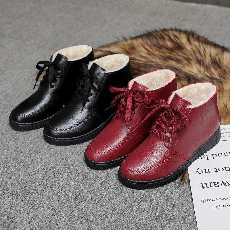 Cotton Shoes Women's Winter Plus Velvet Thick Warm Short Boots Non-slip and Anti-slip Comfortable Shoes with Horizontal Soles