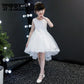 Girls Sleeveless Princess Dress with Flower for Children Clothes Kids Wedding Party Birthday Dresses