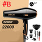 2200W Commercial Hair Dryer Set Blu-ray Hair Care Hot/cold Hair Dryer Barber Equipment for Home Hair Salon