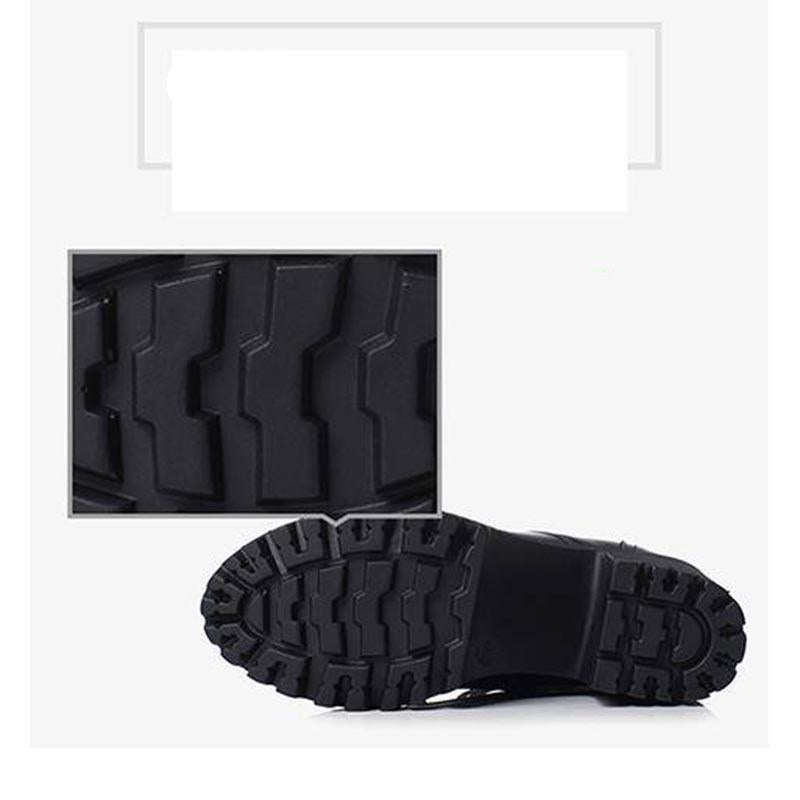Autumn Winter Short Women Single Side Zipper High Heel Martin  Thick Heel Boots