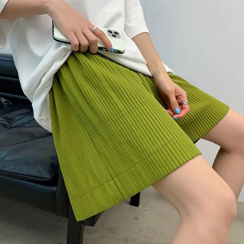 Five-point Shorts Women's Summer Wear Wide-leg Pants Loose Straight Casual Plus Size Pants Sports Thin Fitness Home Pants